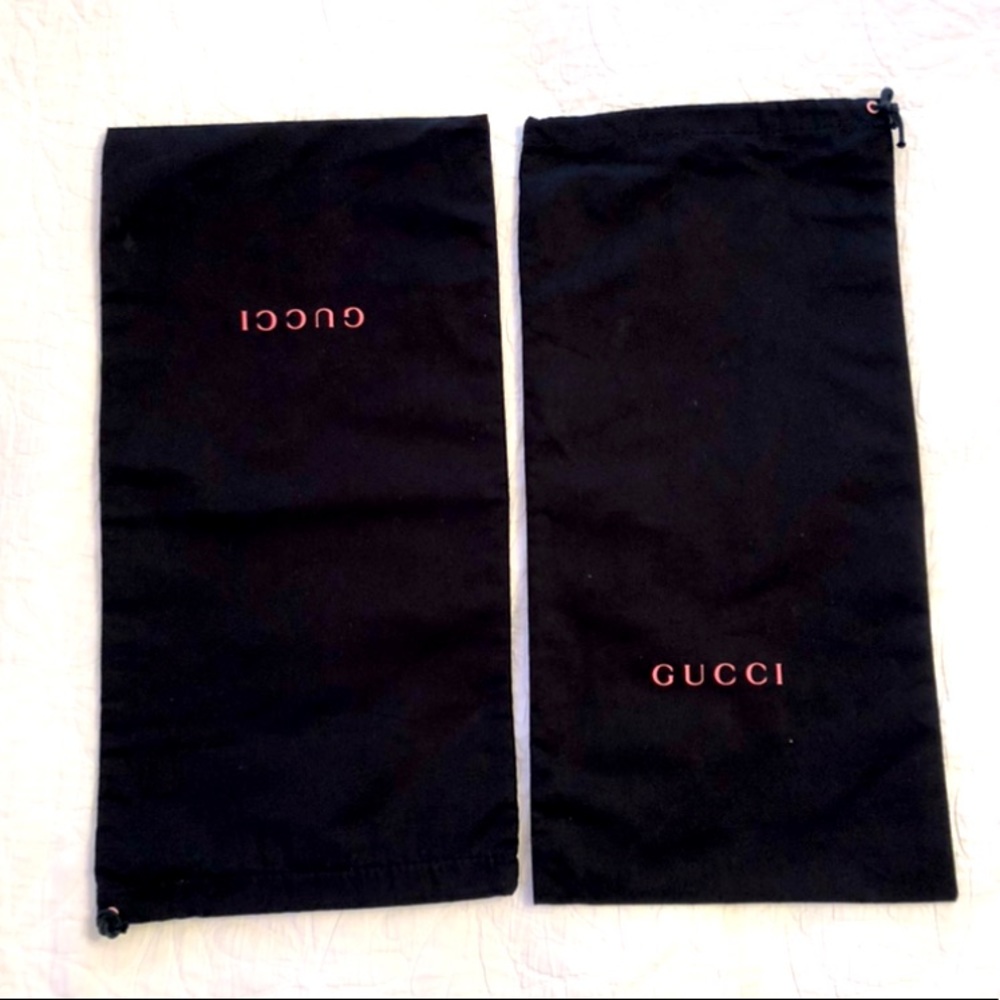 Gucci-Authentic Black / Pink Dust bags Rare